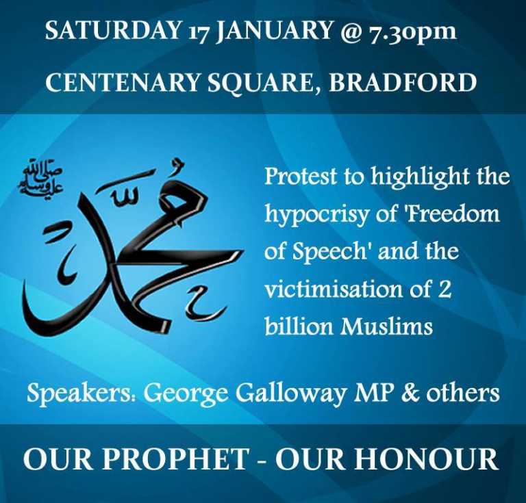Peaceful multi-faith protest to be held in Bradford to highlight hypocrisy of ‘Freedom of Speech’