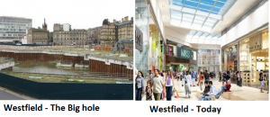 Westfield before and after