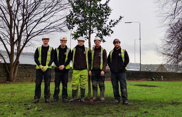 Tree planting marks the start of Hard Ings Road Improvement Scheme