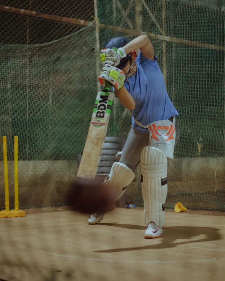 Taapsee Pannu tests her cricketing skills on set of ‘Shabaash Mithu’