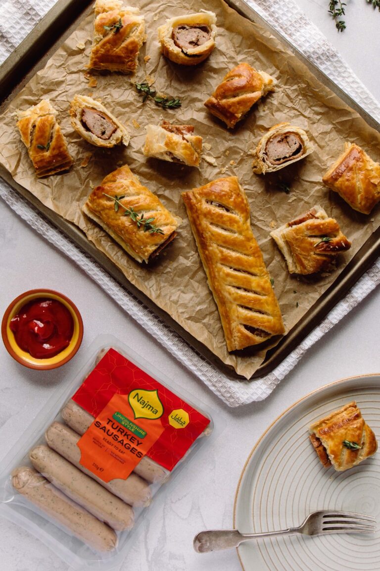 RECIPE: Najma Halal Lincolnshire-Style Turkey Sausage Rolls