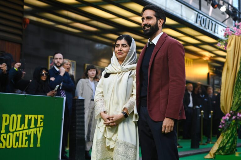 Malala Yousafzai joins cast and crew of Polite Society at UK premiere