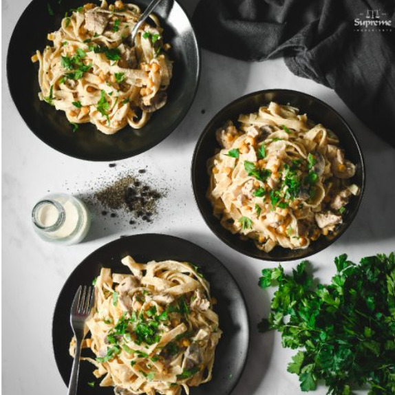 RECIPE: Creamy Chicken & Mushroom Tagliatelle