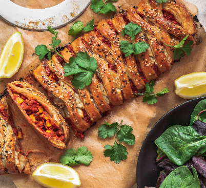 RECIPE: Braided Tandoori Chicken Pie