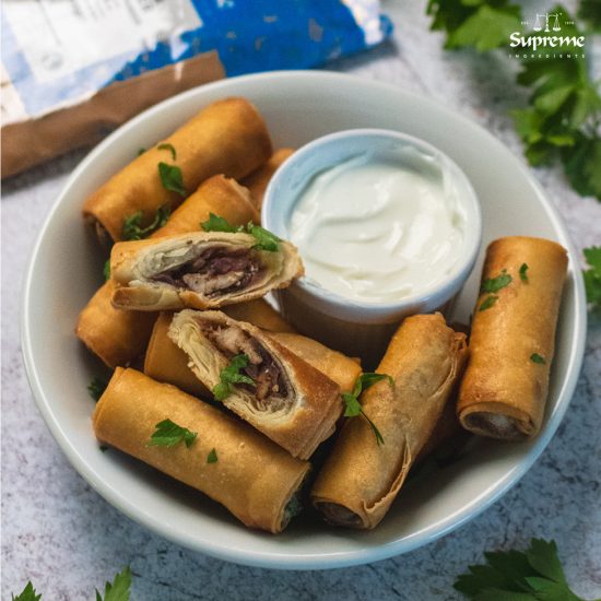 RECIPE: Musakhan Spring Rolls